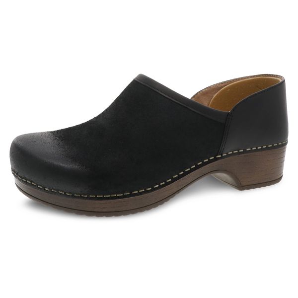 Dansko Women's Brenna Black Slip-On Clog 7.5-8 M US - Comfort Shoe