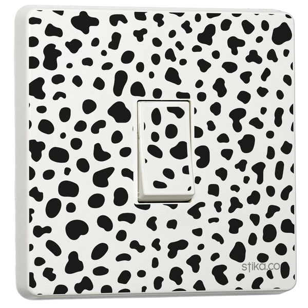 stika.co Set of 2 Animal Print - Single Light Switch Sticker - Spotty Dalmatian Prints - Easy Application