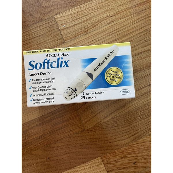 New in Box, Original Accu-Chek Softclix Lancing Device, Comfort Dial 11-Depths