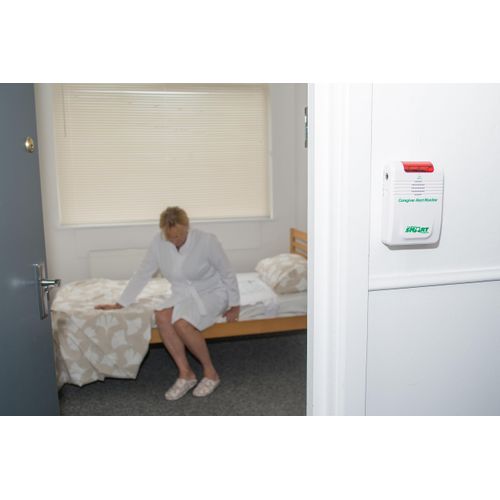Wireless Bed exit Alarm with Long Term Bed Sensor pad (no Alarm in patient's Room.