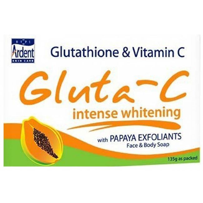 GLUTA-C PAPAYA Whitening Bar Soap Glutathione & Vitamin C 135 Gram Bar