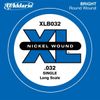D'Addario .032 Long Scale Nickel Wound Single String for Bass Guitar