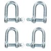 AB Tools 8mm Galvanised Dee D Shackle 4 Pack Chandlery Marine Rigging Shackle