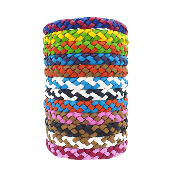 12 Pack Mosquito Repellent Bracelet, Mosquito Repellent Wristbands- Woven Colorful Adjustable Anti-Mosquito Repellent Bands, Insect Repellent Bracelet, for Adults and Kids Indoor Outdoor Protection