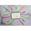 Pentel SES15C-FS Brush Touch Sign Pen, Fluorescent Blue, 10 Count