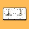 Servewell Personalised Horizontal Time Zone Clock (2 Zone Clock, Rectangular)
