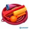 Schildkröt 7-in-1 Sand Toys Set, Innovative Sand Play Set in Handbag Size, Compact and Space-Saving, Foldable 3 Litre Bucket with 6 Sand Toys for Digging, Shaping, Sieving and Raking, 970245