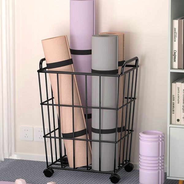 Yoga Mat Storage Basket Yoga Fitness Equipment Organizing Wheels, Single Item