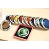 HJ Double Sided Compact Mirror Folding Hand Mirror Magnifying Metal Decorative Handheld Mirror Hand Mirror (Blue)