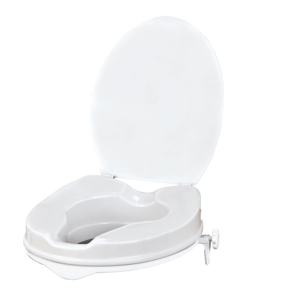 4-inch Lightweight Toilet Seat Riser with Lid