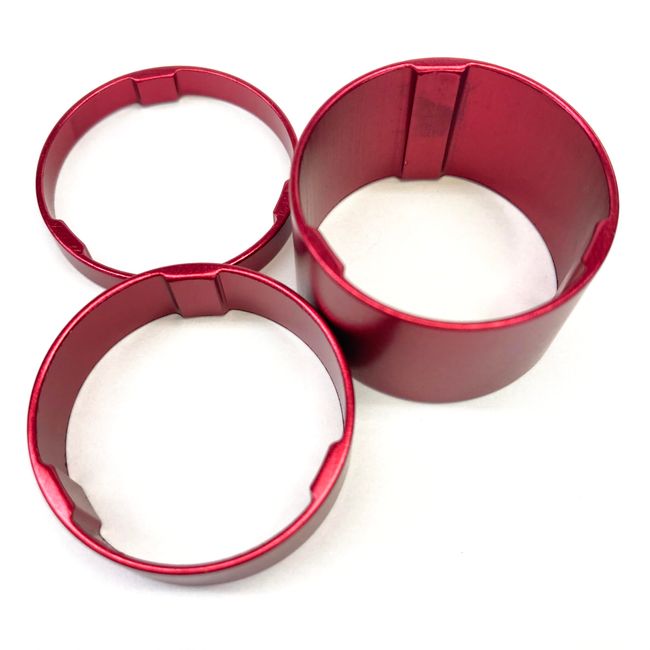 Avedio 70586 Lightweight Aluminum Spacers 0.2 inch (5 mm), 0.4 inch (10 mm), 0.8 inch (20 mm), Red, 1 Each