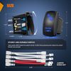 Nilight NAV/ANC Rocker Switch 7Pin Navigation Anchor Lights Toggle Switch DPDT