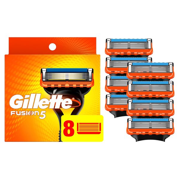 Gillette Fusion5 Razor Refills for Men, 8 Razor Blade Refills