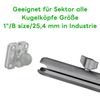 FANAUE Double Socket Arm Compatible with B Size 1" Ball Components for RAM Mounts (Long Arm)