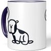 JUNIWORDS Tasse, Wuff Hund, Wähle Farbe, Lila