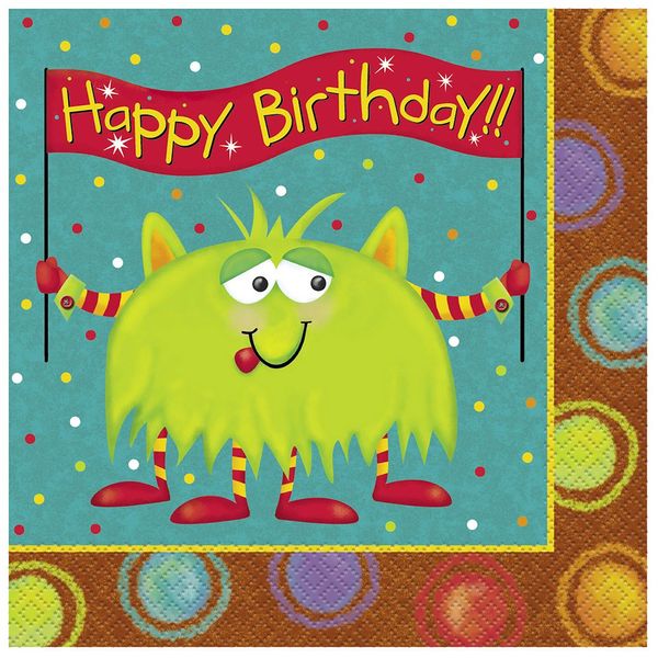 Party Monsters Party Napkins, 16ct