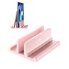 VAYDEER Laptop Stand PC Stand Vertical Storage Holder Width Adjustable ABS Plastic for Tablet/iPad/Mac Mini/MacBook Pro Air - Pink