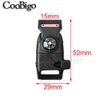 12pcs Pack Mix Colors 5/8" Compass Flint Scraper Fire Starter Whistle Buckle Plastic Paracord Bracelet Outdoor Camping Emergency Survival Travel Kits #FLC158-FWC(Mix-s)