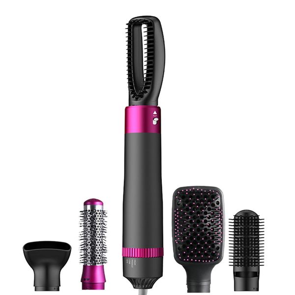 5 in 1 Hair Auto Wrap Hairstyler, TANSHINE Rundbürstenföhn Heißluftbürste Volumen Fföhnbürste Warmluftbürste Set,Haar Lockenstab mit Föhn Locken und Glätteisen,Hot Air Blow Dryer Brush