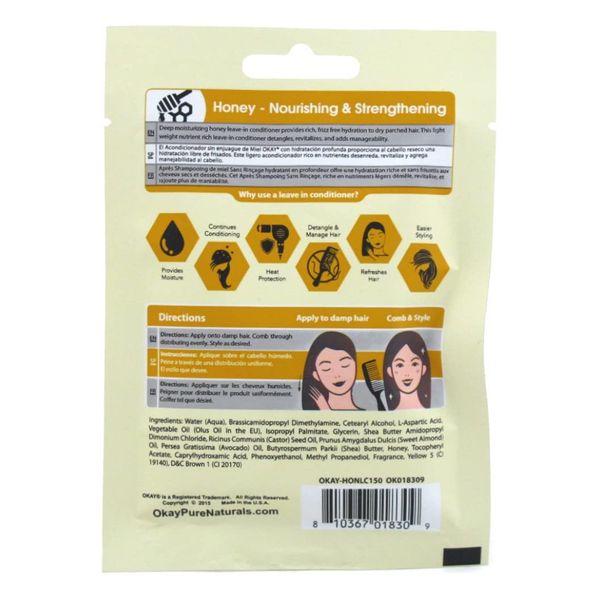 Okay Leave-In Deep Conditioning Packettes Honey (12 Pieces)