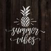 Summer Vibes Pineapple Stencil - Perfect for Bright and Sunny Summer Decor