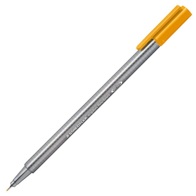 Staedtler 334-16 Triplus Water-Based Pen, Fine Writing Pen, 0.01 inches (0.3 mm), Golden Ochre, 10 Pieces