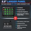 12 Gang Switch Panel, On-Off LED Touch Car Lights LED Switch Circuit Control Box