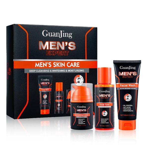 Mens Facial Care Kit, Mens Skin Care Kit, Mens Face Care Kit With Face Cleanser, Face Cream, Toner, Skin Care For Men, Oil Control, Reduce Acne, Men Skin Care For Hydrating And Smooth