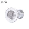 sourcing map M3 Rivet Nuts Aluminium Alloy Knurled Flat Head Threaded Insert Nut Silver 25pcs