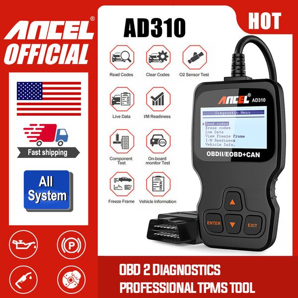 Universal AD310 OBDII Code Reader Scanner Car Check Engine Fault Diagnostic Tool