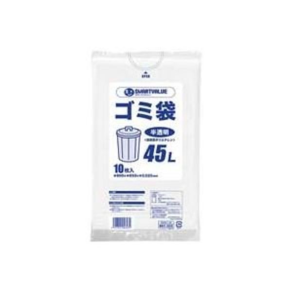 Jointex N209J-45 Trash Bags, LDD Translucent, 11.6 gal (45 L), 10 Sheets