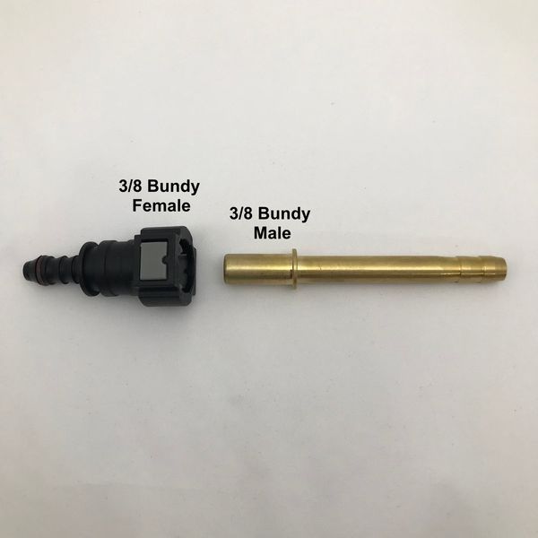 DYNAPEX Fuel Line Quick Connector 5/16' Barb to 3/8' Bundy Female