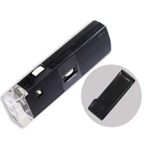 Lumagny 50x Illuminated Pocket Microscope | Ultra-Bright LED | Compact 142 x 40 x 9mm Design | Protective PVC Pouch Included