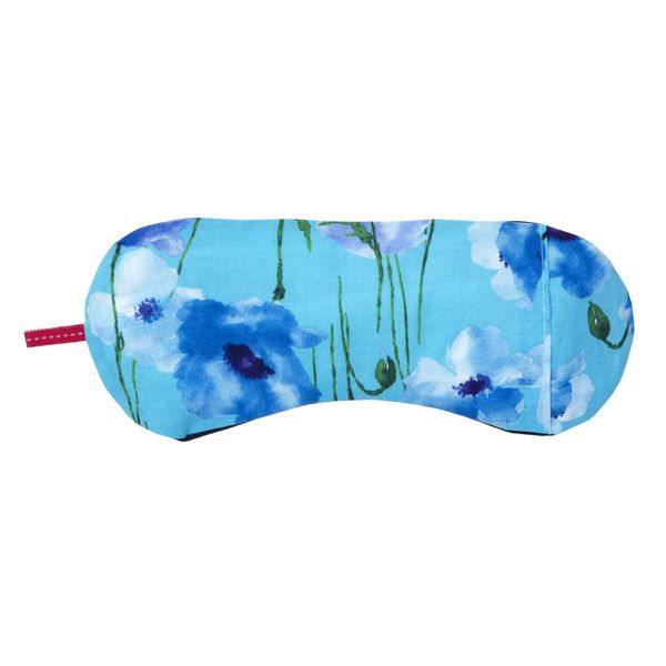 Natural Material Hinyari with the power of salt and warm with the power of green beans Salt Eye Pillow Poppy Blue 8.3 x 3.5 x 0.4 inches (21 x 9 x 1 cm) Thick Relax with Lavender and Chamomile Scent Skin Gentle Moisturizing Cotton Envelle Hell