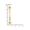 9ct Yellow Gold ball 5 mm tongue Piercing