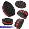 Hair Sponge Brush, Afro Curl Sponge Brush for Curls Dread Coils Hair Twist Wave Sponges Curling Brushes Small & Big Holes 2 Pcs