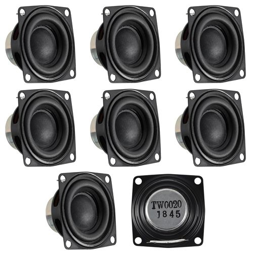 ACEIRMC 8pcs 2inch 4Ohm 10W Full Range Audio Speaker Stereo Woofer Loudspeaker for Arduino (8pcs)