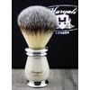 Classic Men's Shaving Set Grooming Essentials >Synthetic Brush, Gillette Mach3 & Chrome Dual Stand| Free Alum Stick