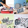 Canvas Cosmetic Bag, 2 PCS Multi-Functional Canvas Travel Pouch, Animal Makeup Bag Pouch with Zipper, Toiletry Bag for Women Girls Vacation Travel