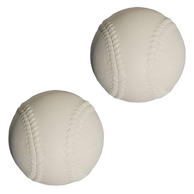 Kokusai Catch Ball, Hand Baseball, Triangle Base, Baseball Game, Ball, KS Fluffy Ball, N, White, Hard Ball Type, 2 Pieces