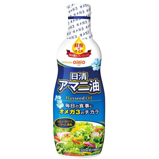 Nissin Olio Nissin Linseed Oil Fresh Keep Bottle, 11.3 oz (320 g)