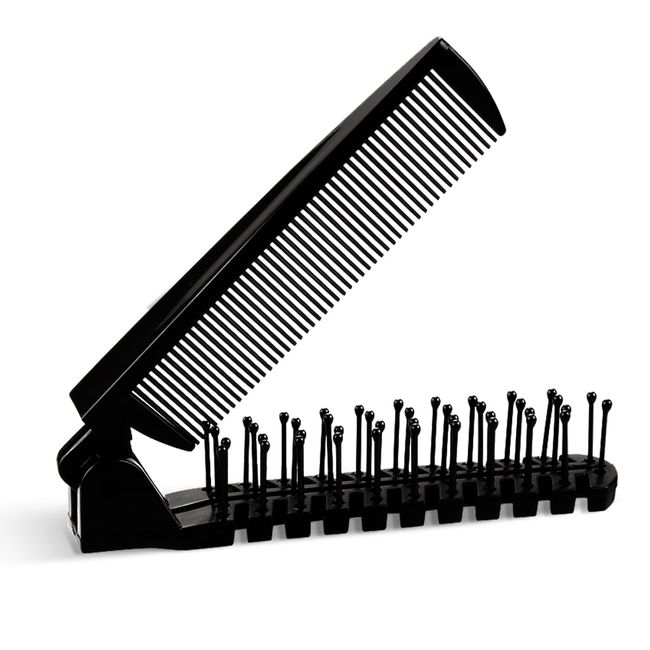 Luckious Foldable Hair Comb Foldable Double Headed Folding HairBrush Massage Detangle Hairdressing Tools for Women Men - Your Portable Hair Styling Companion