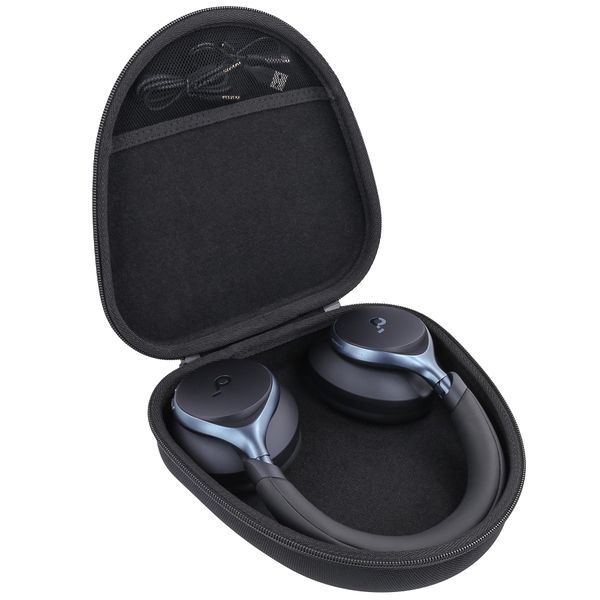 Aenllosi Hard Carrying Case Compatible with Soundcore by Anker, Space One - Adaptive Active Noise Cancelling Headphones, Not Including Headphones(Black,Case Only)