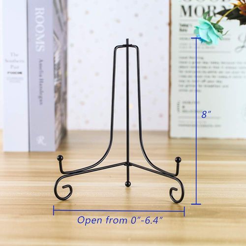 Plate Stand, Iron, Plate Stand, Picture Frame, Book Stand, No. 8 (Set of 2)