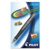 PILOT G6 Refillable & Retractable Gel Ink Rolling Ball Pen, Fine Point, Black