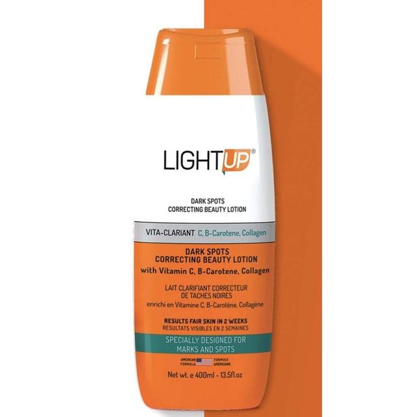 LIGHTUP Dark Spots Correcting beauty lotion with Vitamin C,B Carotene Collagen 450ML