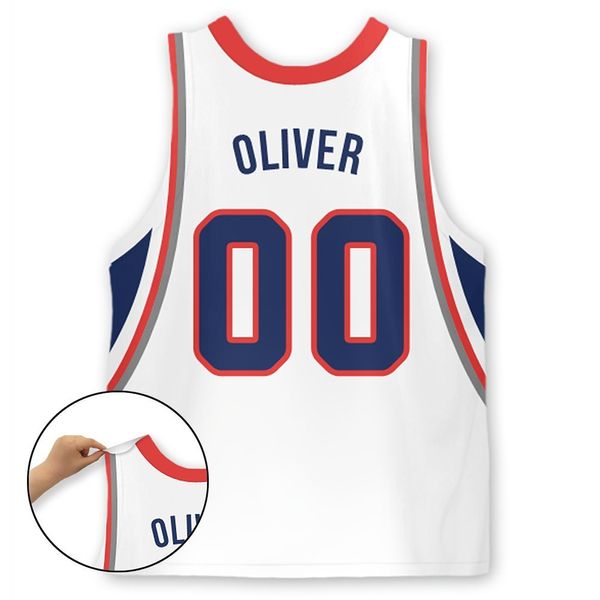 Personalized Basketball Jersey Stick-on Wall Decal (Atlanta)