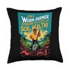 Vermiculture Composting Red Wiggler Worm Farming Guide Throw Pillow