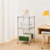 3-Tier Square Kitchen Storage Rack Wire Shelving Unit Steel Wire Shelving Tower