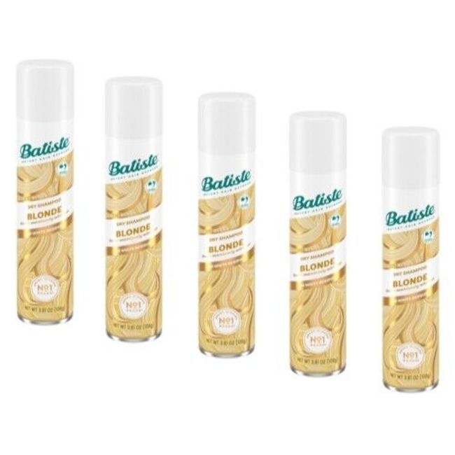 5 Pack Batiste Dry Shampoo Plus, Brilliant Blond, 3.81 oz.